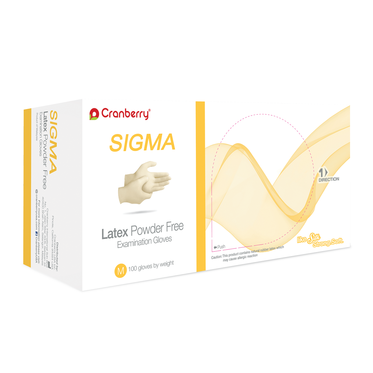 Cranberry Sigma Latex Gloves - Box