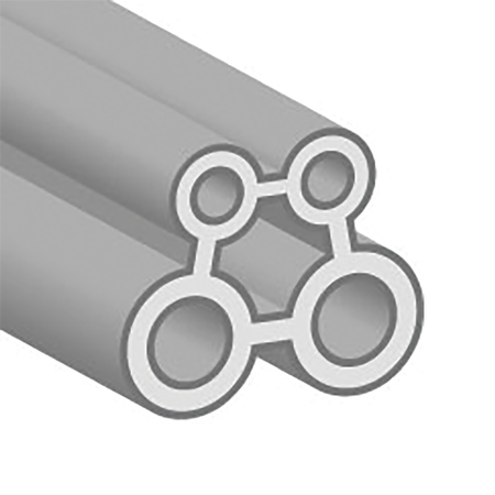 4 Hole Non-Asepsis Foot Control Tubing Line Drawing