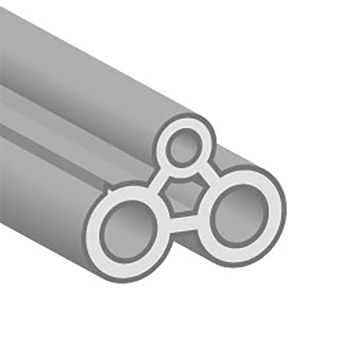 3 Hole Non-Asepsis Foot Control Tubing Line Drawing