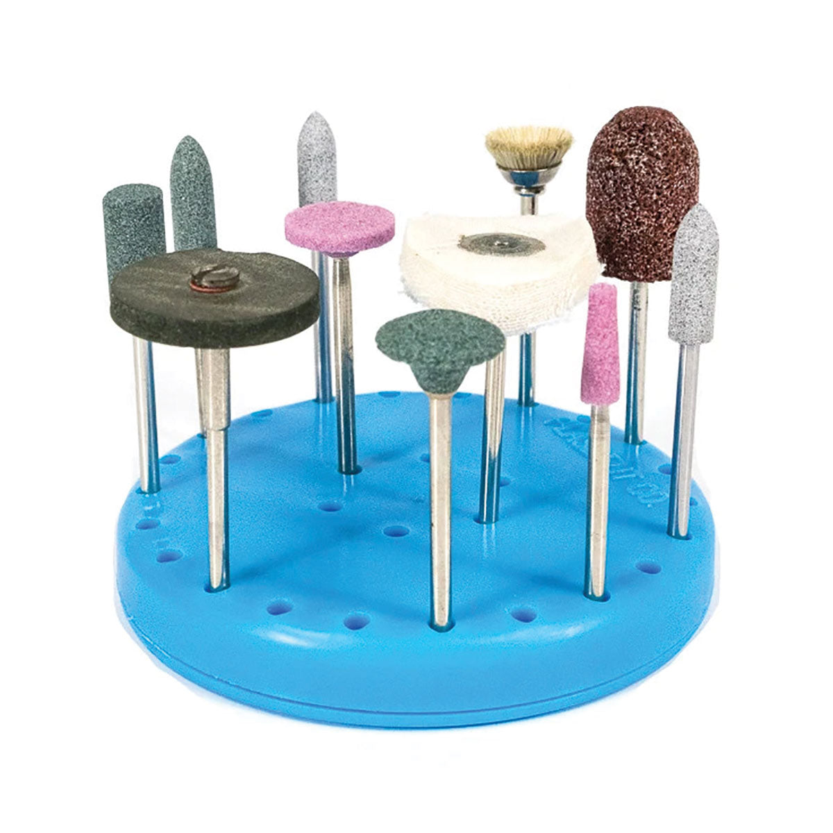 Neon Blue Holder Shown With Burs