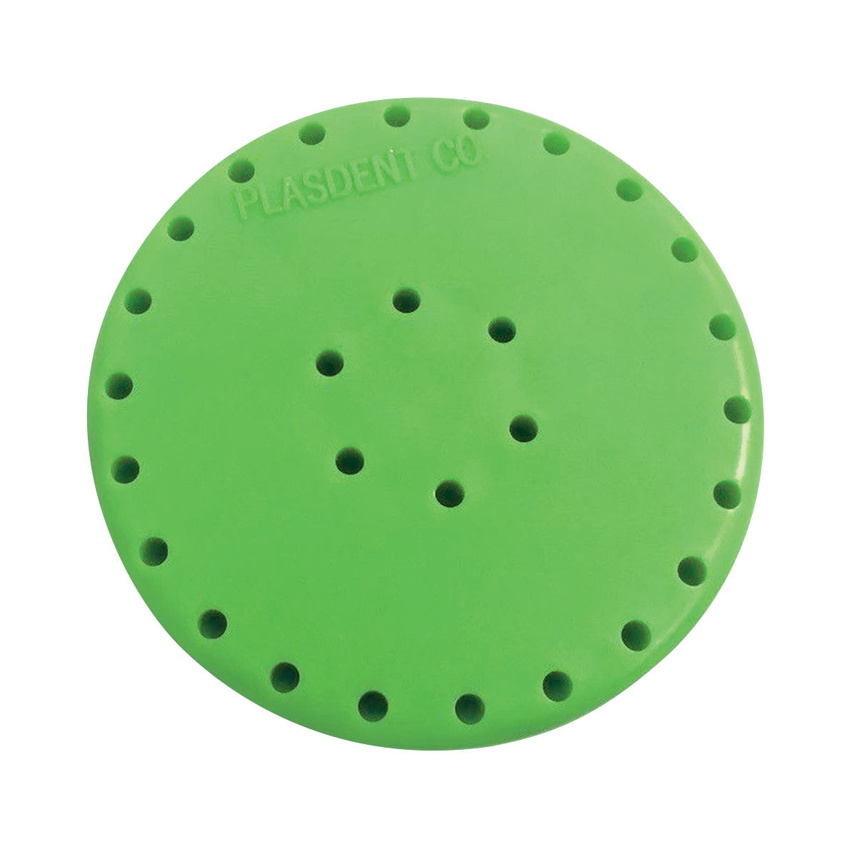 Neon Green Round Magnetic Bur Block (28 Holes)