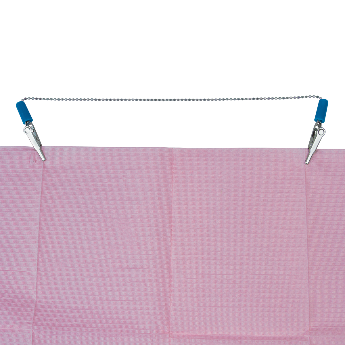 Bib Clip With Chain on Disposable Bib