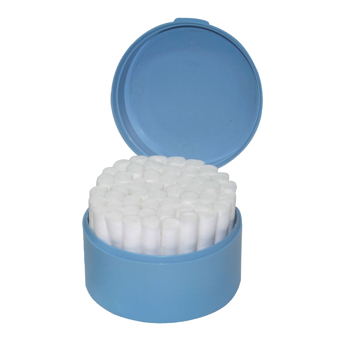 Blue Round Cotton Roll Holder