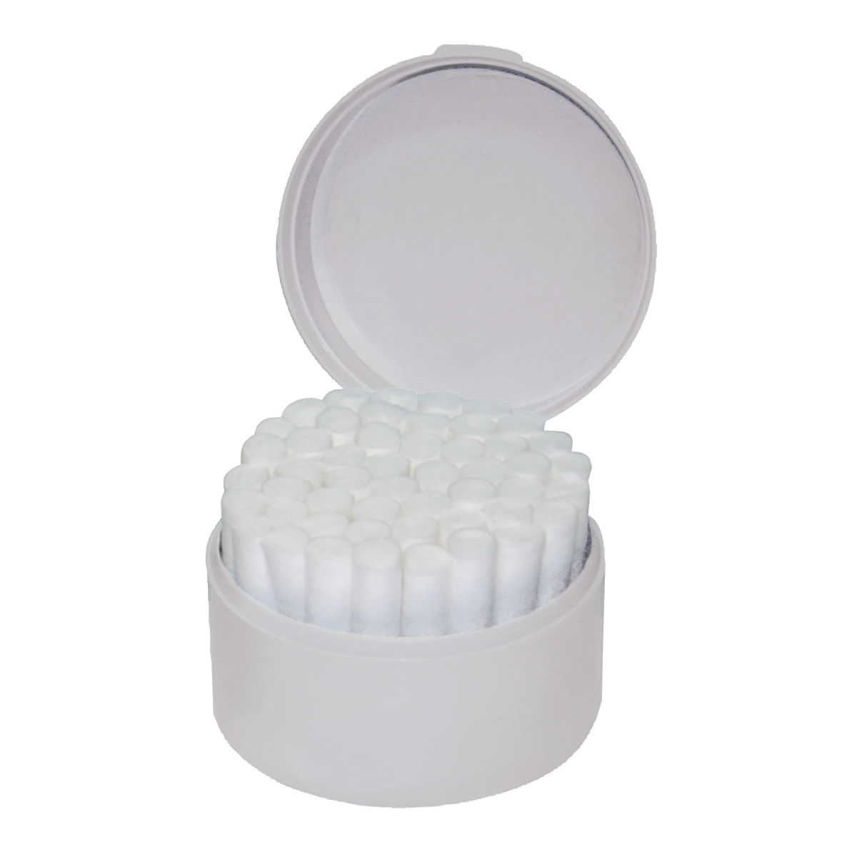 White Round Cotton Roll Holder