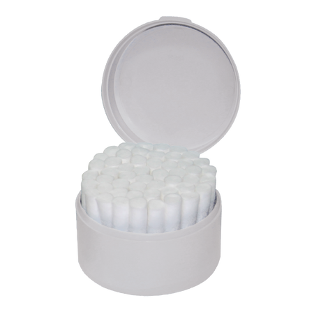 White Round Cotton Roll Holder