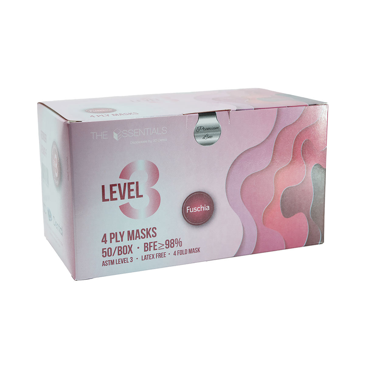 Fucshsia Essentials Level 3 Earloop Face Masks