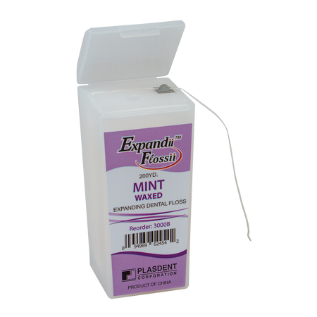 Expanding Waxed Dental Floss With Dispenser (Mint)
