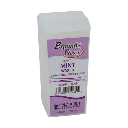 Expanding Waxed Dental Floss With Dispenser (Mint)