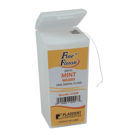 Fine Waxed Dental Floss With Dispenser (Mint)