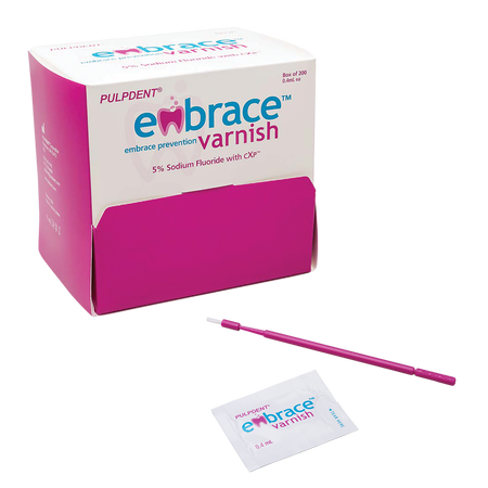 Embrace Sodium Fluoride Varnish W/Brushes (Pkg. 200)