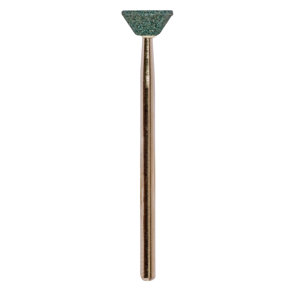 Green Mounted Abrasive Stone (Inverted Cone) - Small