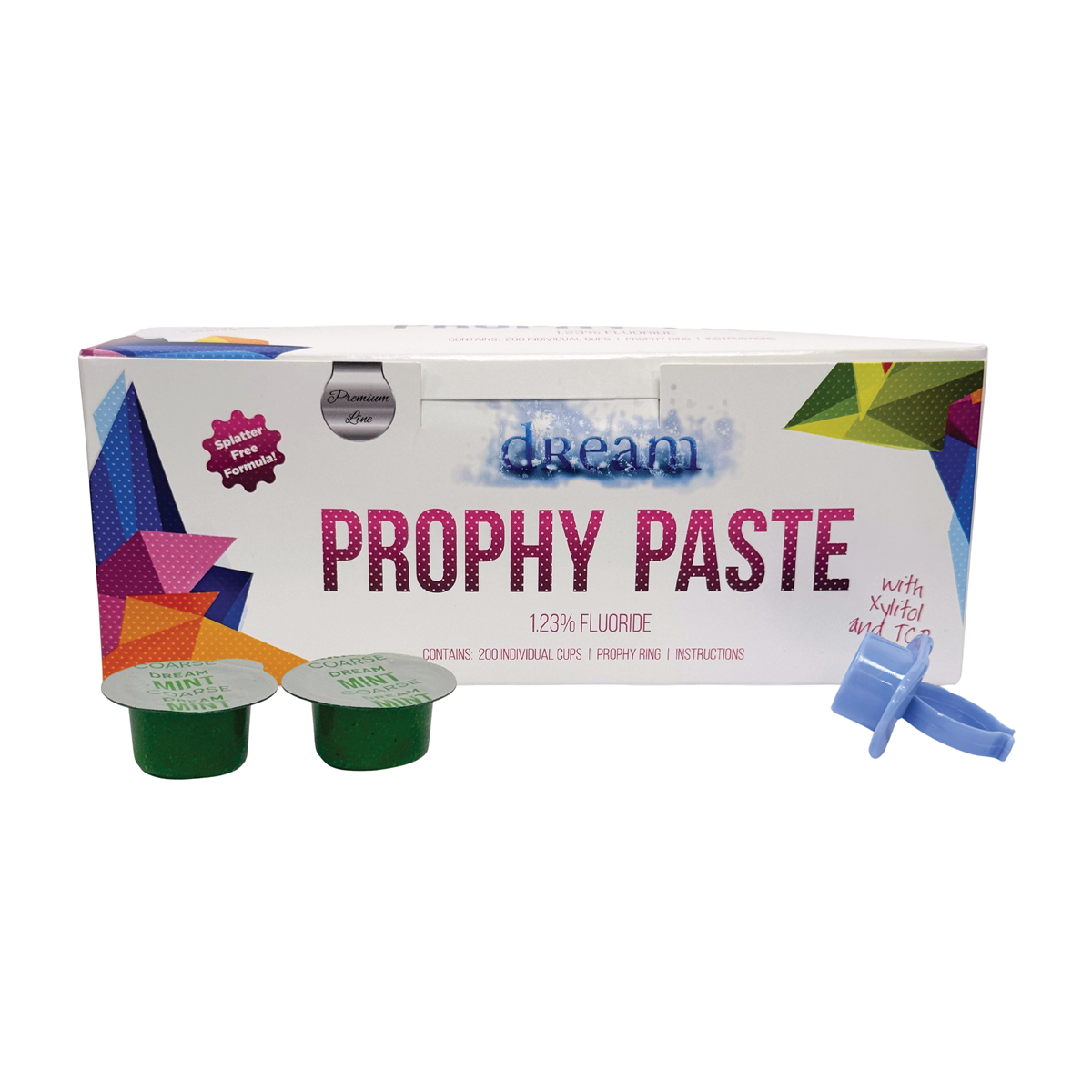 Dream Non-Splatter Prophy Paste Cups in Mint