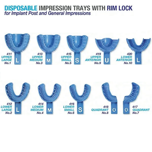 Impression & Implant Trays With Rim Lock (Pkg. 10)
