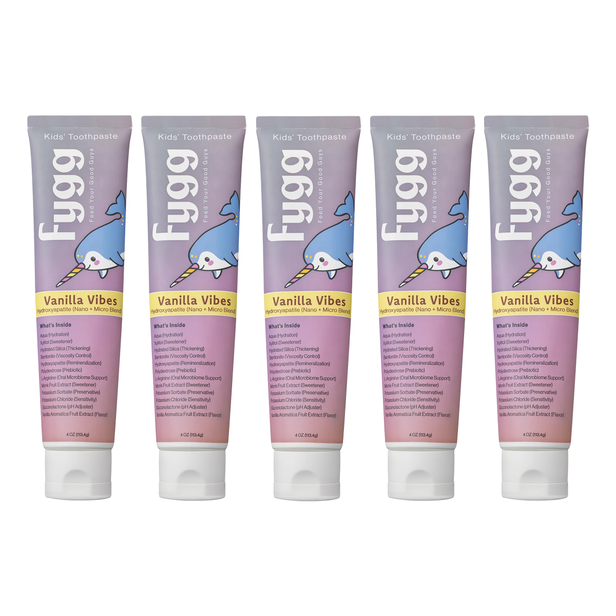 Pkg. of 5 Fygg Vanilla Toothpastes