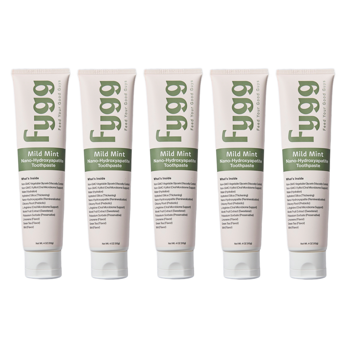 Fygg Mild Mint Toothpaste Pkg. 5