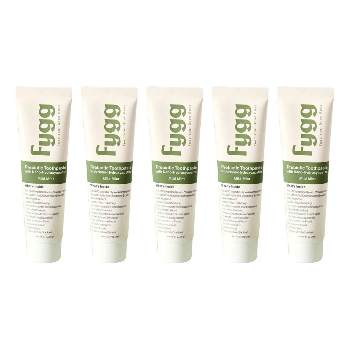 Pkg. of 5 Mint Travel-Sized Fygg Toothpastes