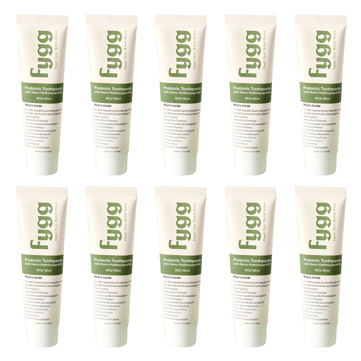 Pkg. of 10 Travel-Sized Mint Fygg Toothpastes