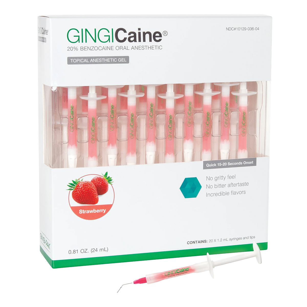 GINGICaine Oral Anesthetic Gel Syringes
