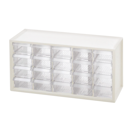 White 20 Drawer Countertop Organizer