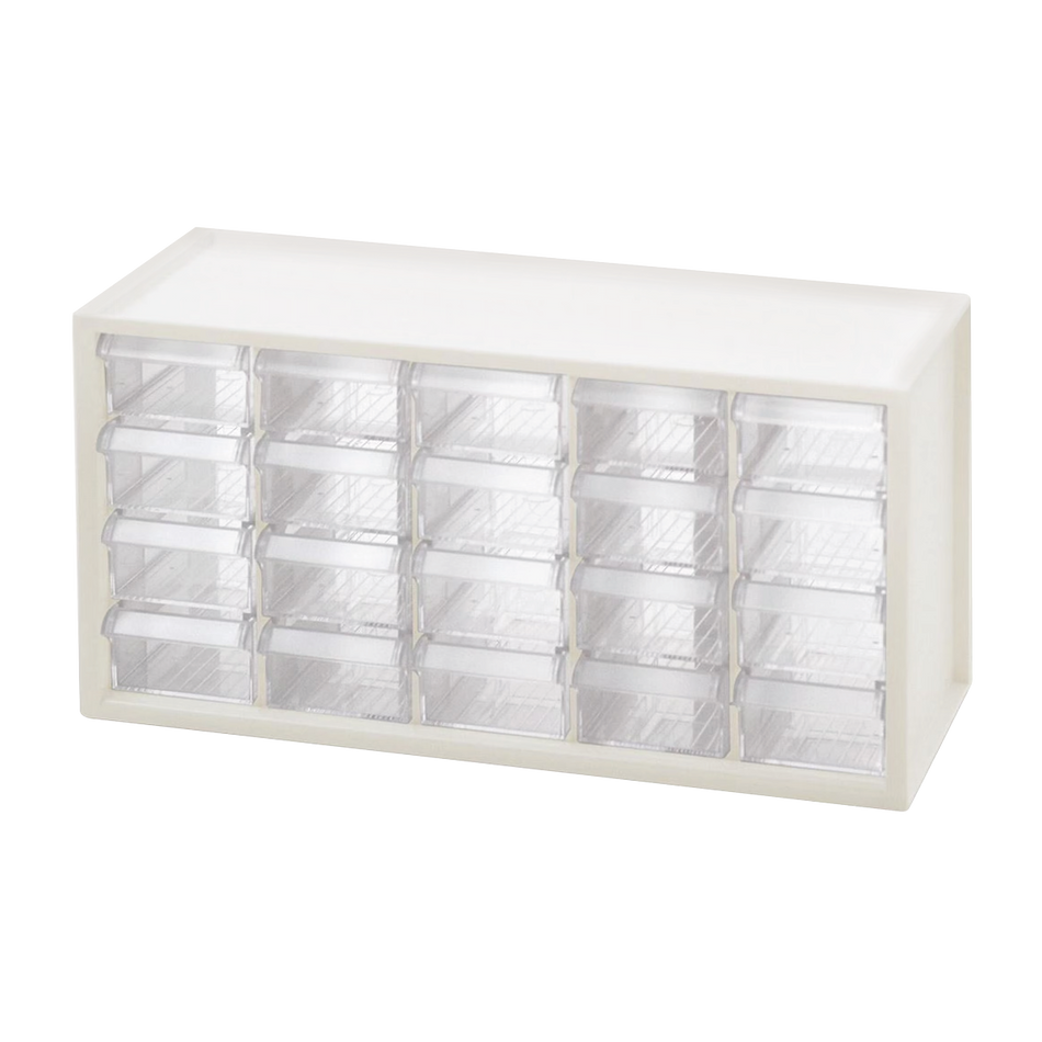 White 20 Drawer Countertop Organizer