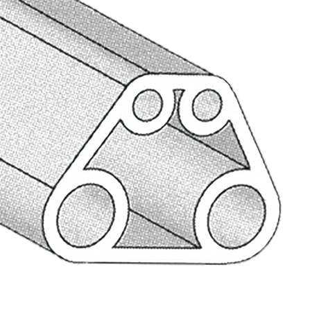 4 Hole Tubing Line Drawing