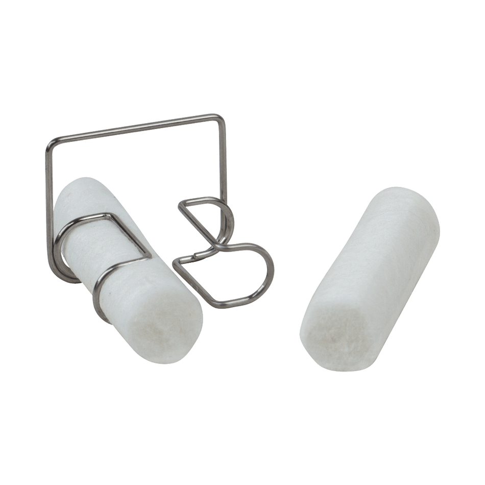 Placing Cotton Rolls in Holder