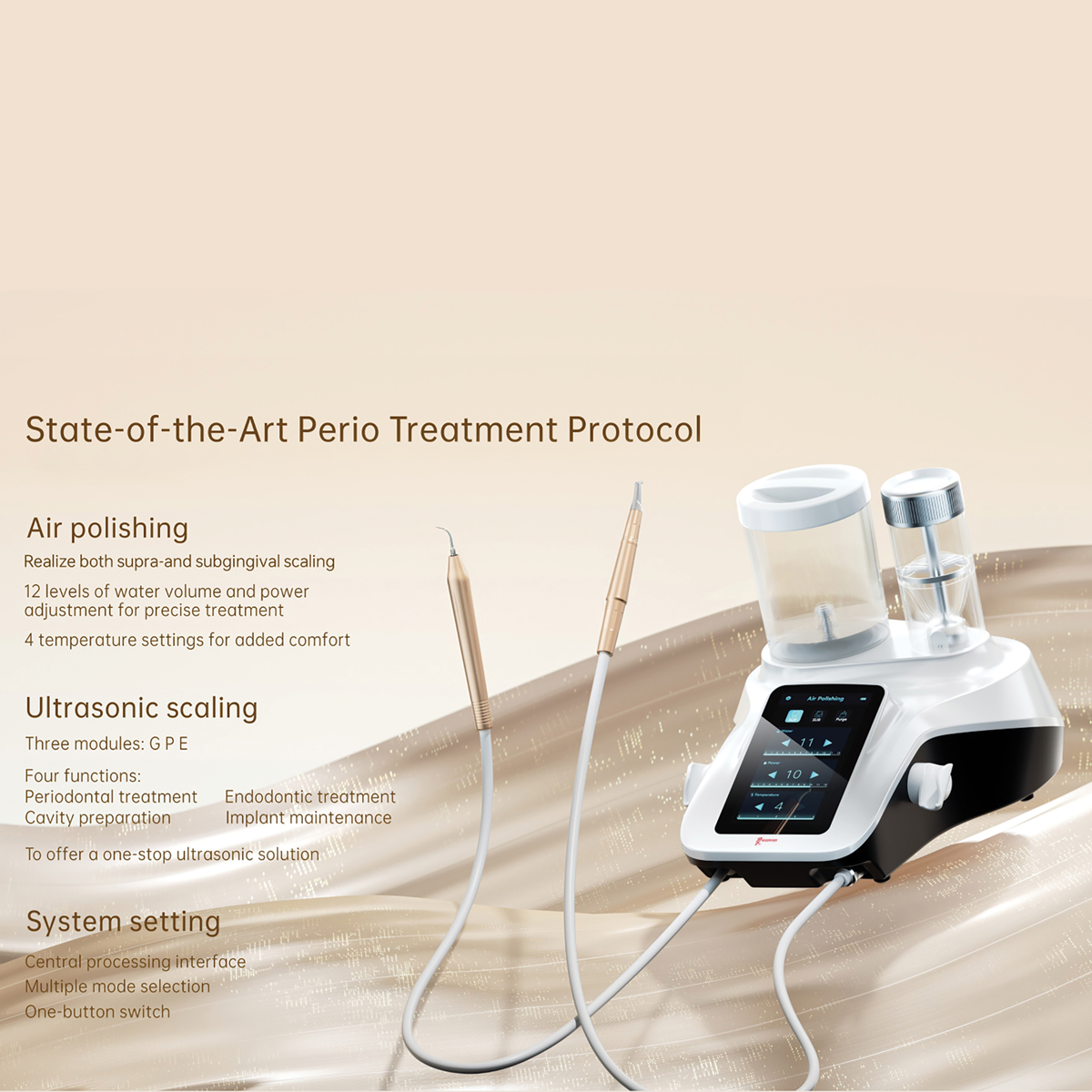 Woodpecker PT-B Air Polisher and Ultrasonic Scaler