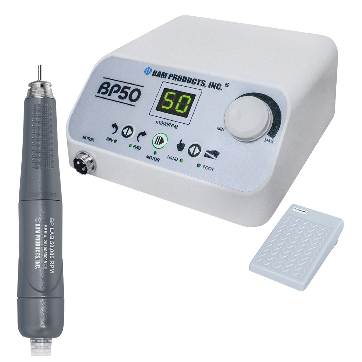 RAM BP50 Brushless Lab Micromotor System (Regular Handpiece)