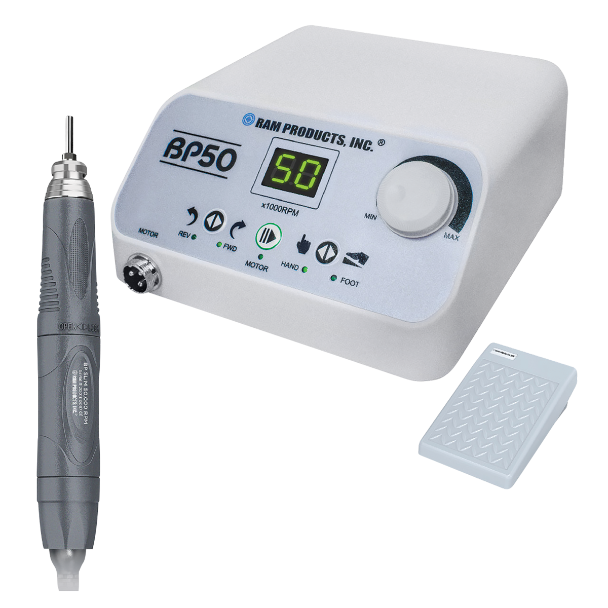 RAM BP50 Brushless Lab Micromotor System (Slim Handpiece)