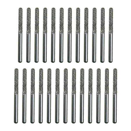 Package of 25 Spring Health Diamond Burs (Round End Cylinder 881)