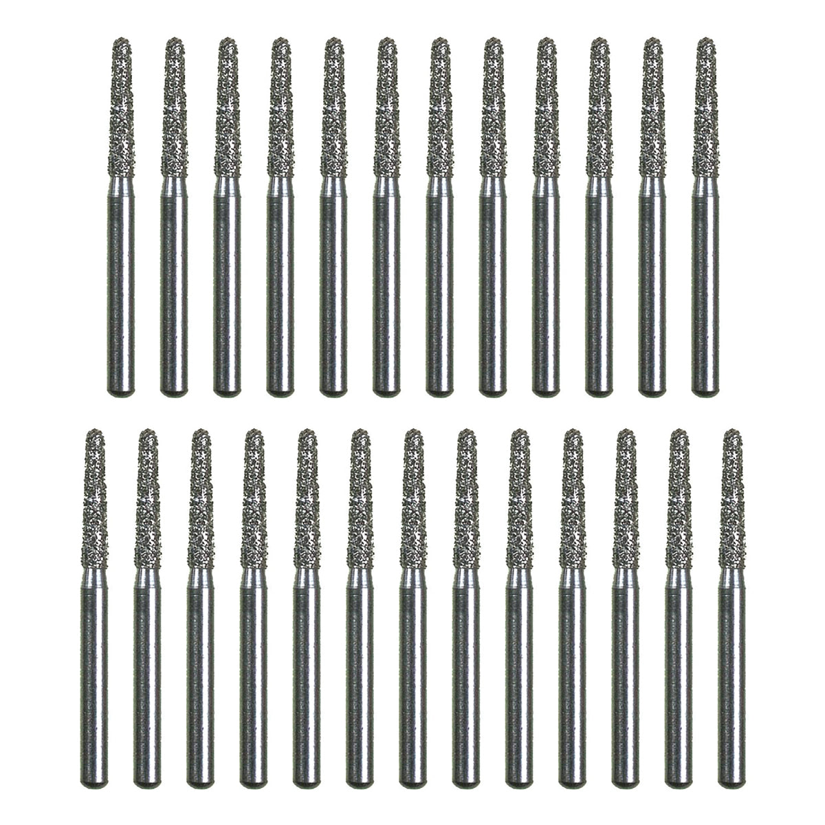 Package of 25 Spring Health Diamond Burs (Round End Taper 855 - 016mm) in Coarse
