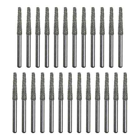 Package of 25 Spring Health Diamond Burs (Flat End Taper 847 - 016mm) in Super Coarse Grit