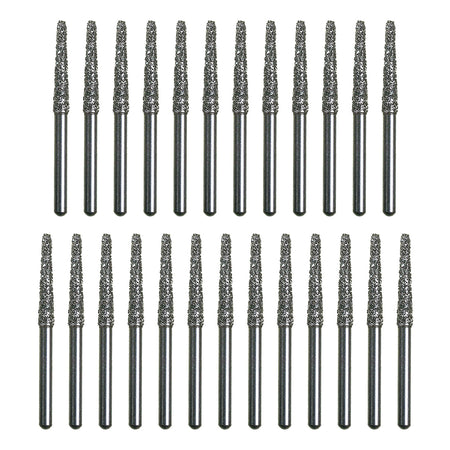 Package of 25 Spring Health Diamond Burs (Flat End Taper 848 - 018mm) in Super Coarse Grit