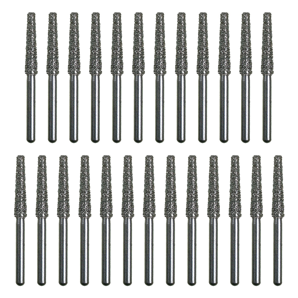 Package of 25 Spring Health Diamond Burs (Flat End Taper 847 - 023mm) in Super Coarse Grit