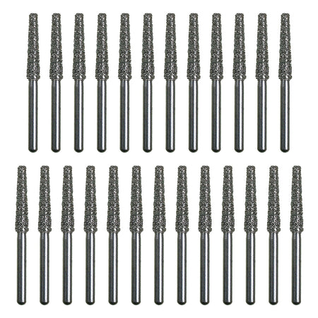 Package of 25 Spring Health Diamond Burs (Flat End Taper 847 - 023mm) in Super Coarse Grit