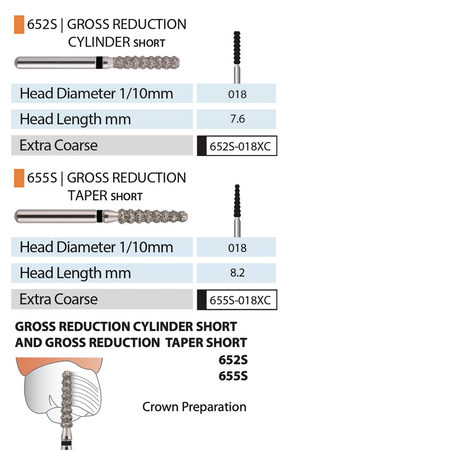 MARK3 Blue Streak Diamond Burs - Gross Reduction