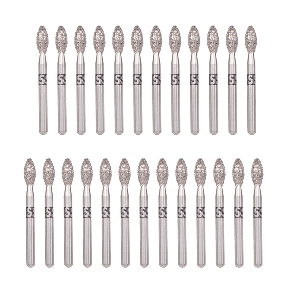 SS White Piranha Diamond Burs (Pointed Football)