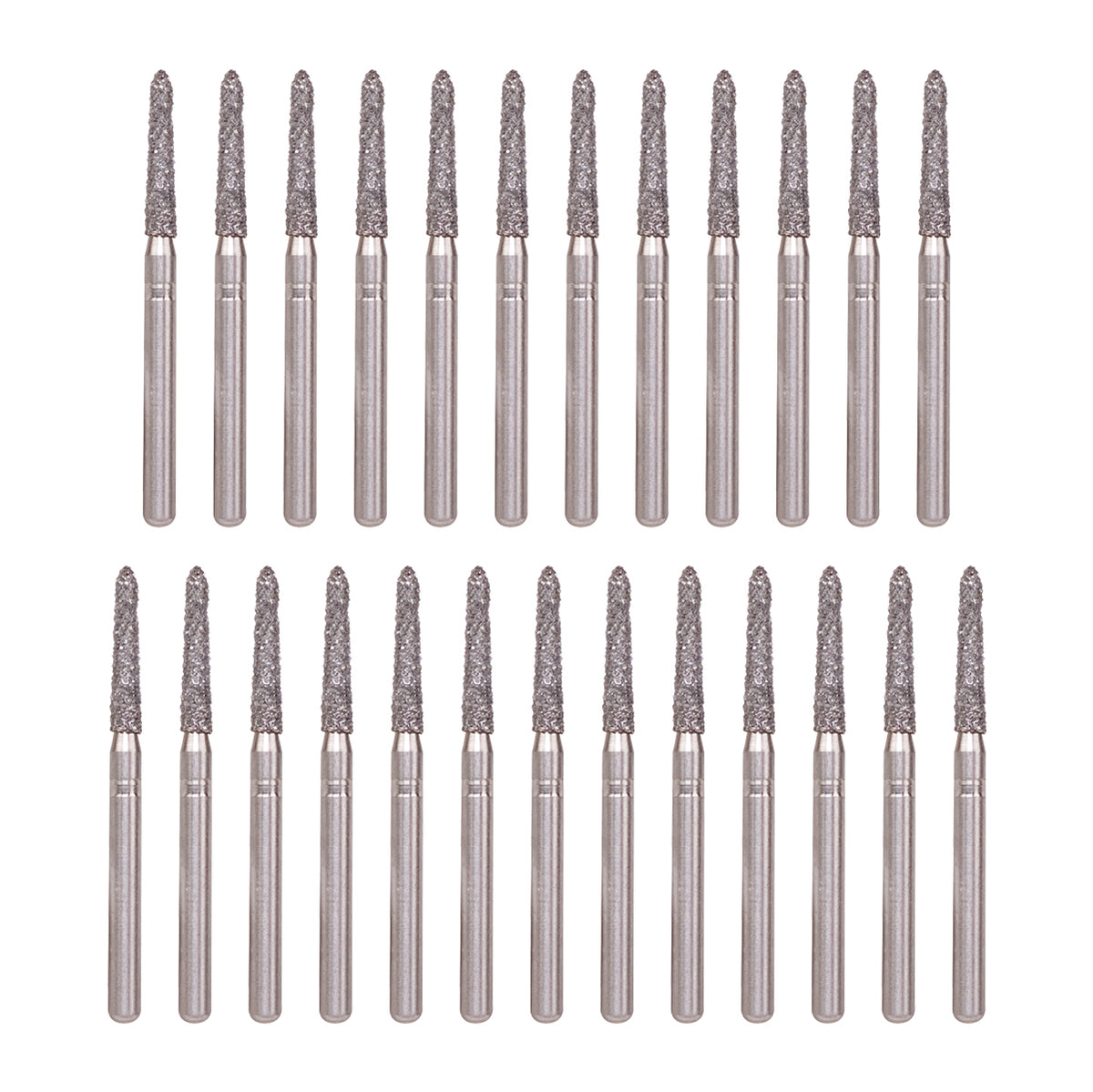 Package of 25 SS White Piranha Diamond Burs (Currettage)