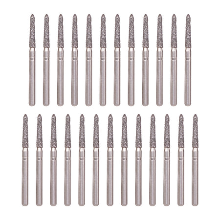 Package of 25 SS White Piranha Diamond Burs (Currettage)