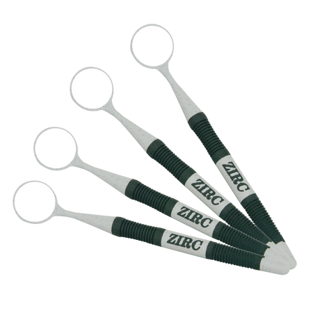 Pkg. of 4 Zirc Crystal HD #5 Soft Grip Mirrors With Black Grips