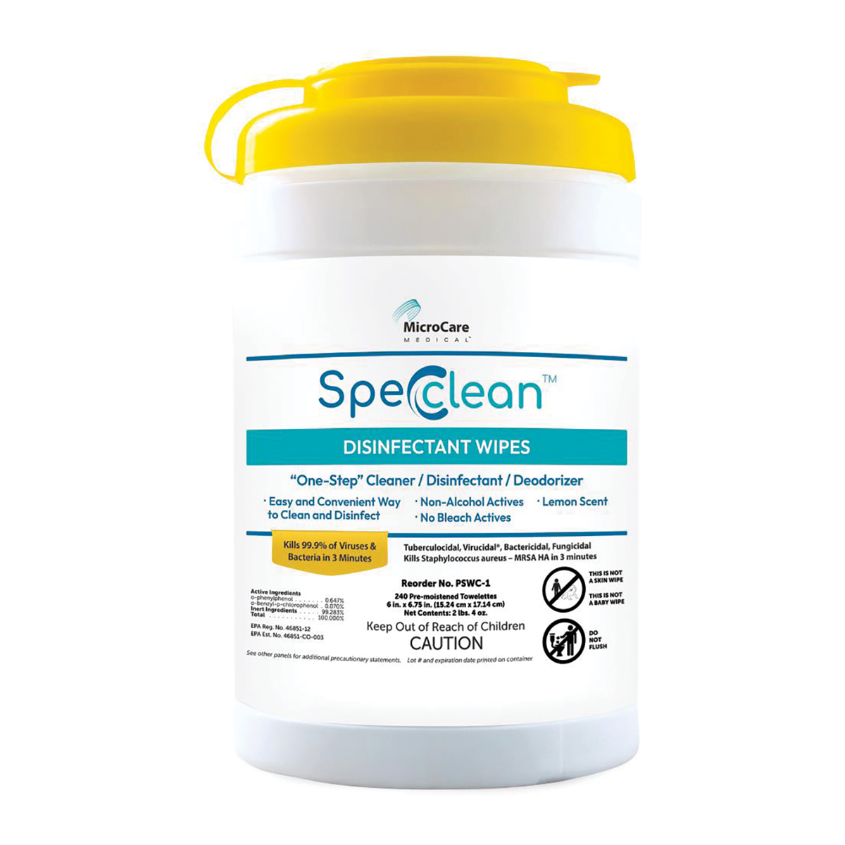 Spec Clean Disinfectant Wipes (Pkg. 240)