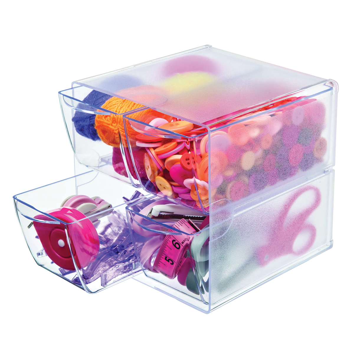 4 Drawer Stackable Cube Organizer