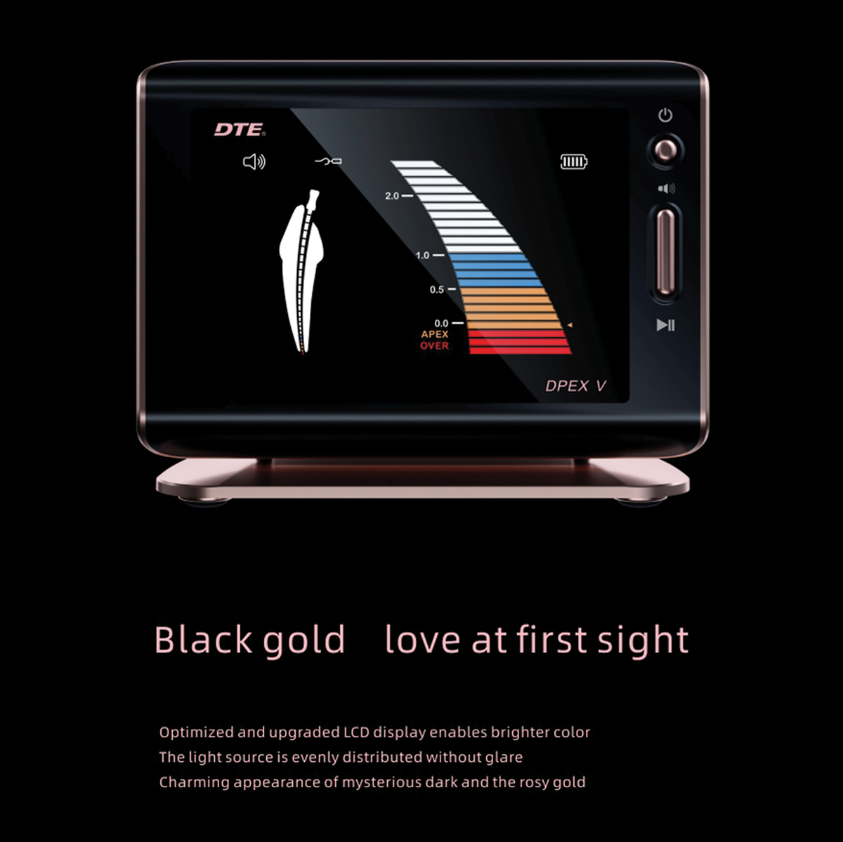 Black and Gold With LCD Screen