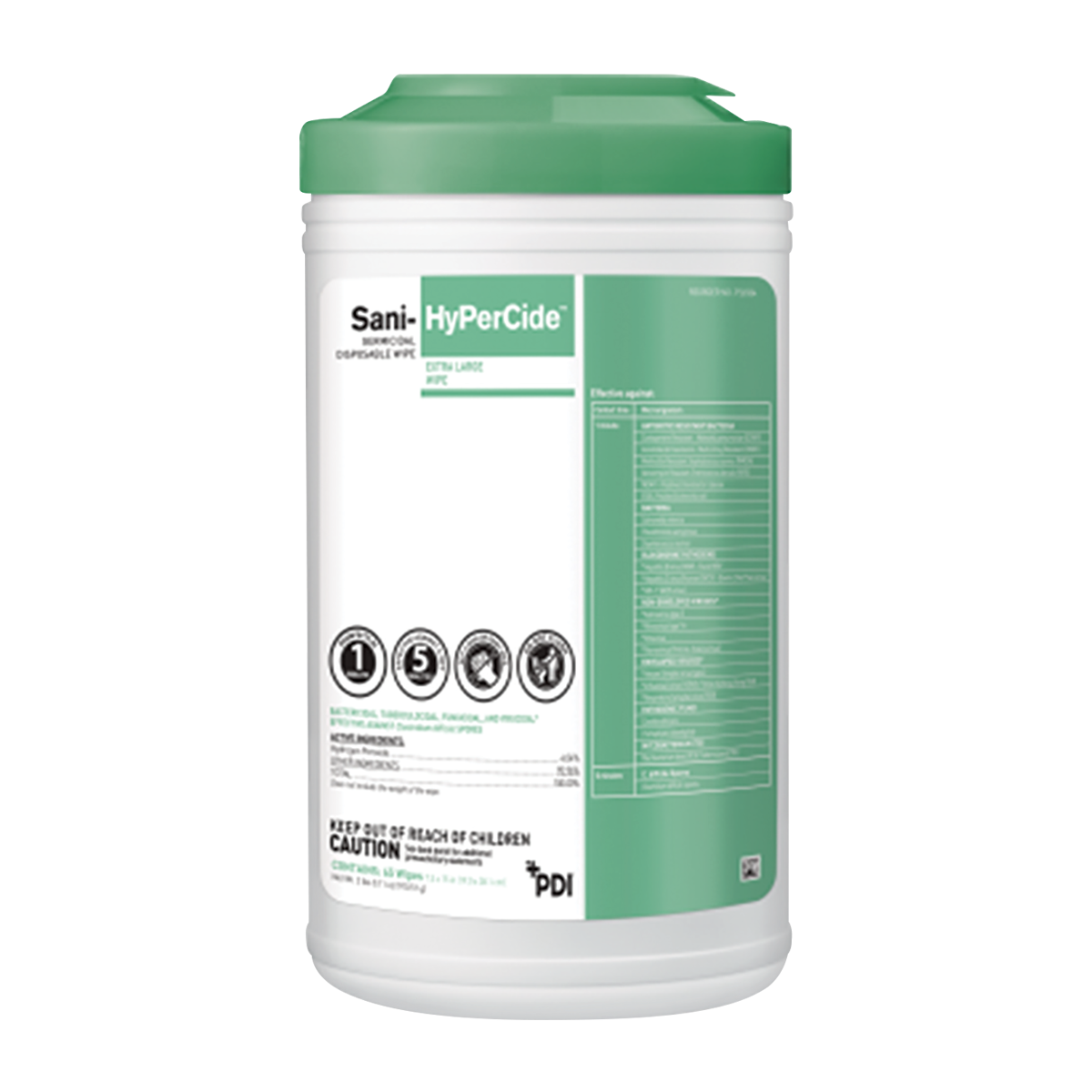 PDI Sani-HyPerCide Germicidal Wipes - Extra Large (Single Canister)