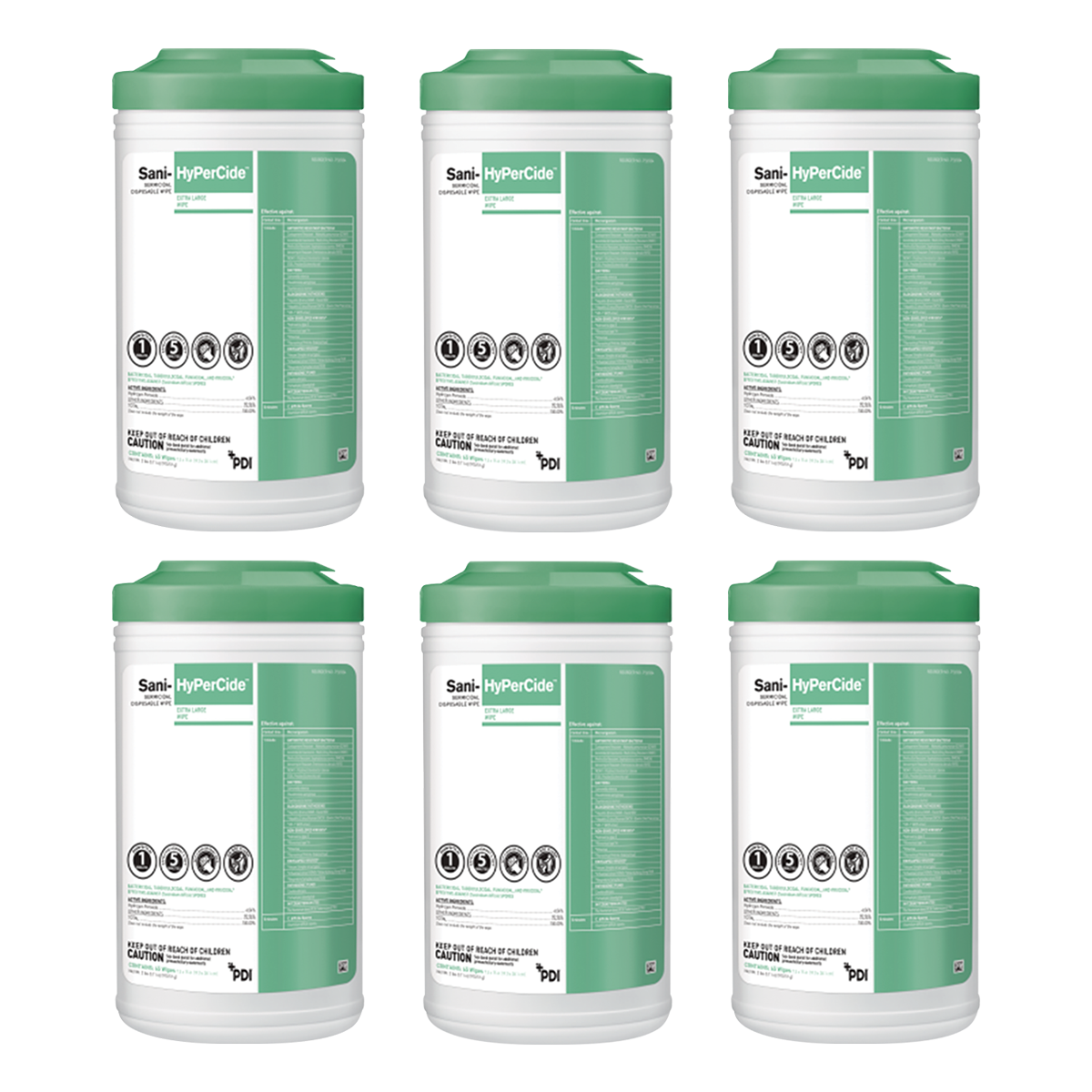 PDI Sani-HyPerCide Germicidal Wipes - Extra Large (Case)