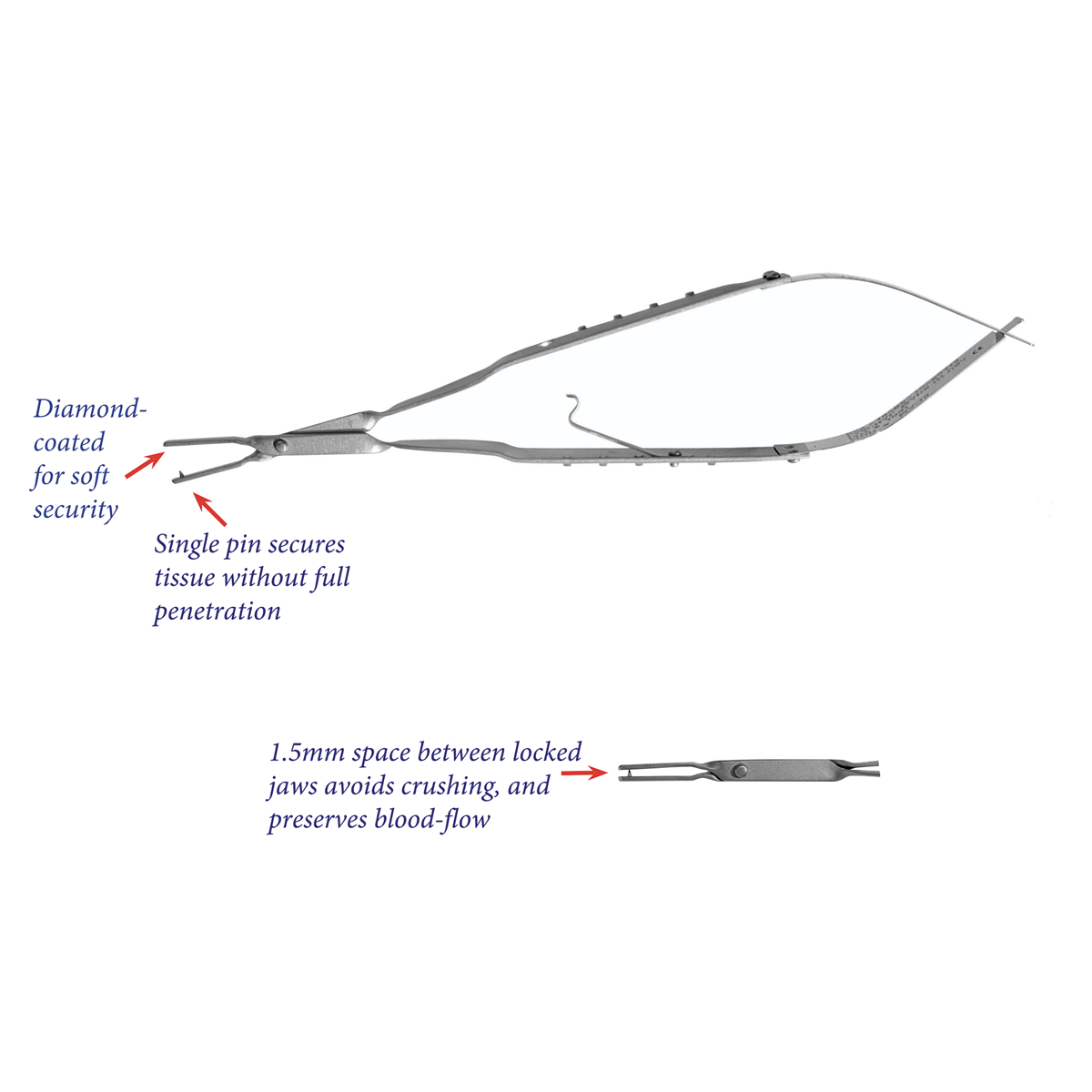 Laschal Lasner 18.5cm Tissue Forceps Thumlok