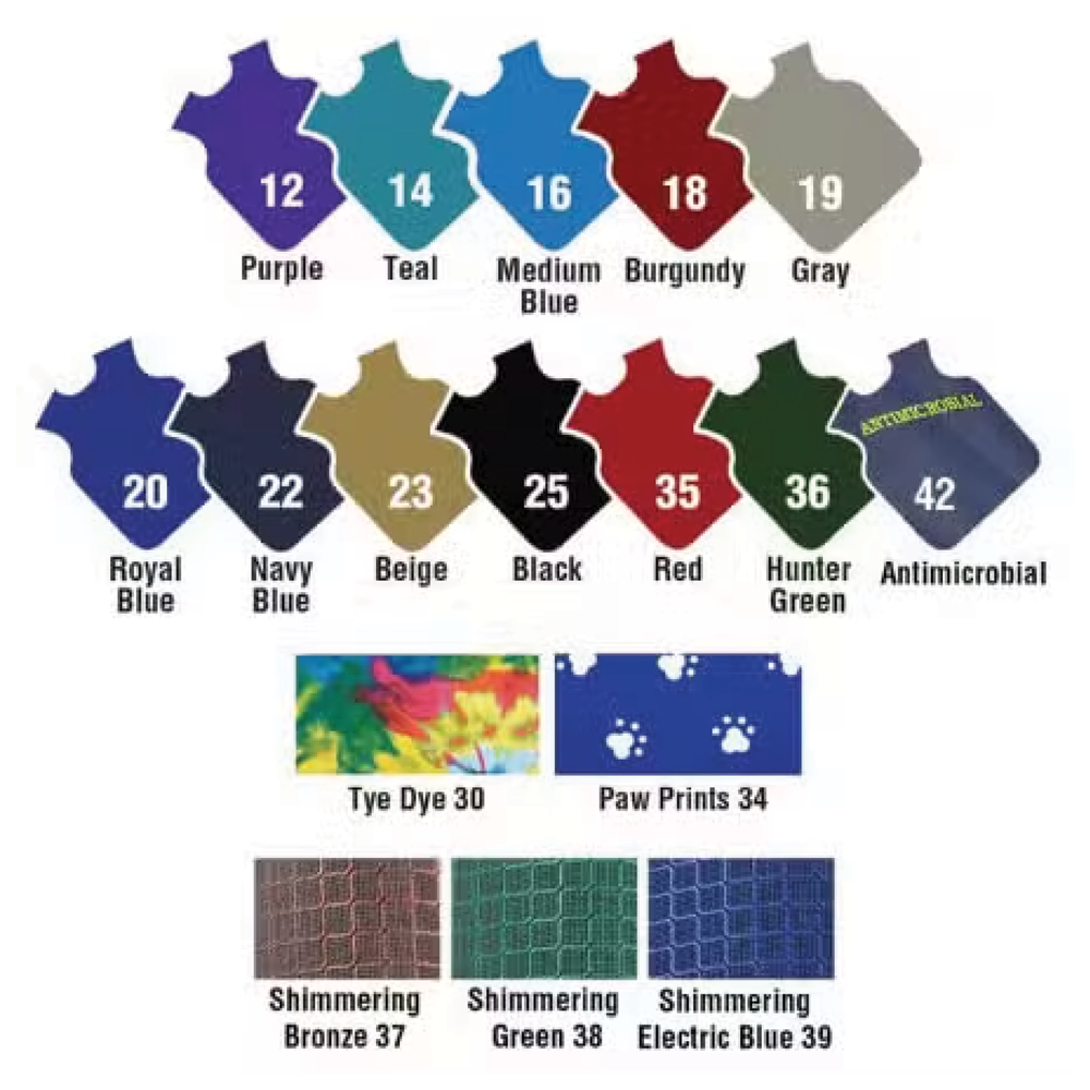 X-ray Apron Color Chart for Flow Dental