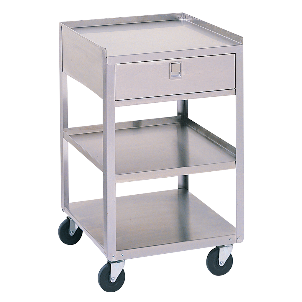 Stainless Steel Utility Cart (2 Shelves With Drawer)