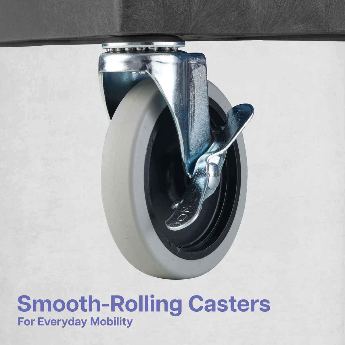 Smooth Rolling Casters on Utility Cart