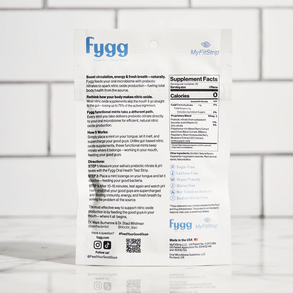 Back of Mint Packaging